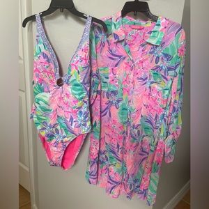 EEUC-Set- Size 14 Stephie One Piece swimsuit and Size XLNatalie Coverup